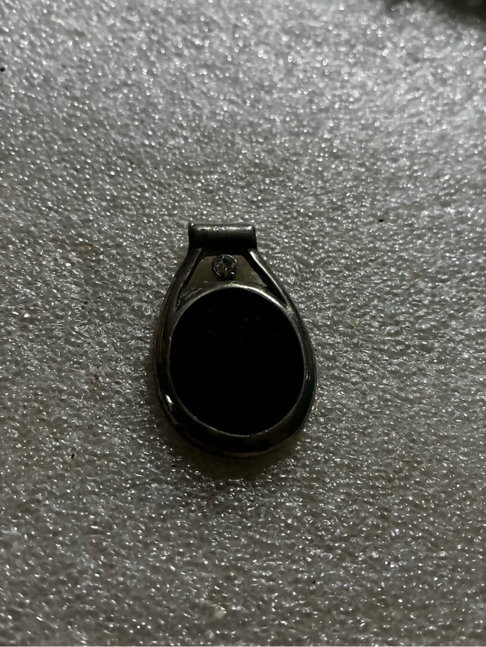 Antique silver onyx pendent